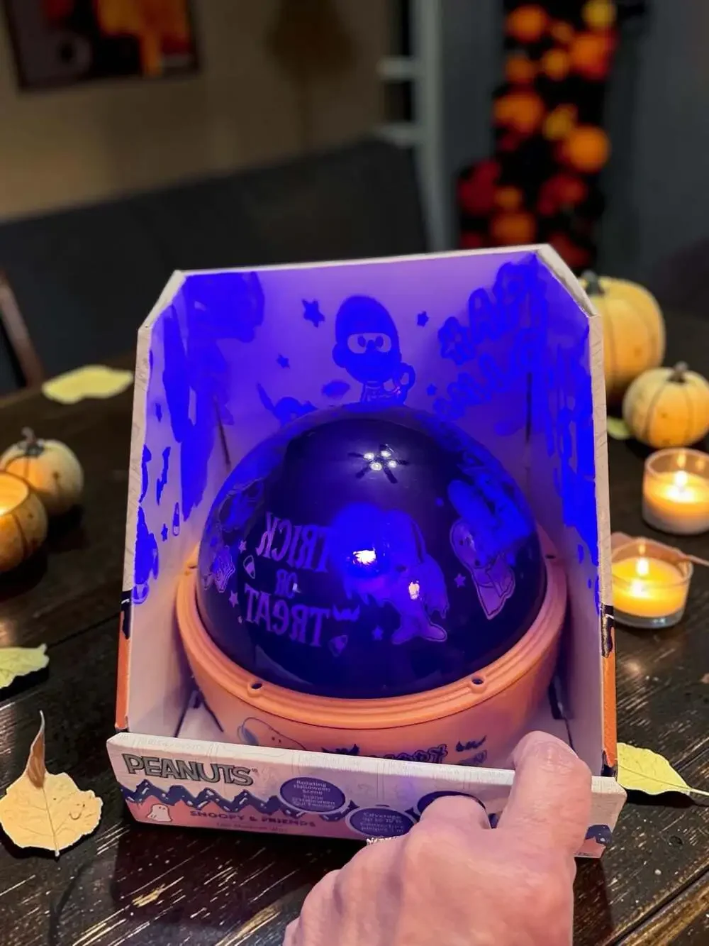 Gemmy Peanuts Snoopy & Friends Halloween Rotating LED ShadowLights Projector